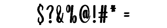 Natural Handmade Font OTHER CHARS