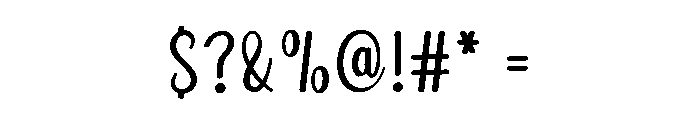 Natural Handwritten Font OTHER CHARS