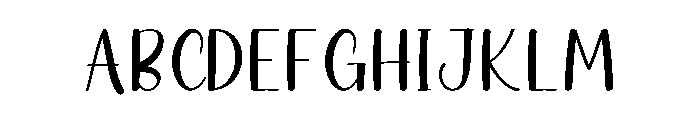Natural Handwritten Font UPPERCASE