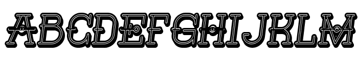 Nautica 3D Italic Font LOWERCASE