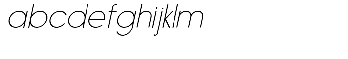 Nanami Rounded Thin Oblique Font LOWERCASE