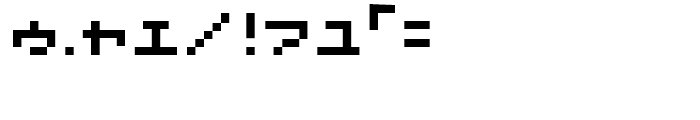 Nanoscopics Katakana Font OTHER CHARS