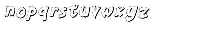 Nanumunga Shadow Bold Oblique Font LOWERCASE