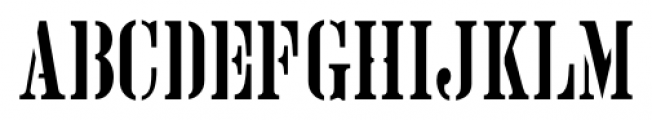 Narrow Roman Stencil JNL Regular Font LOWERCASE