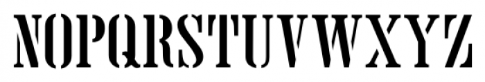 Narrow Roman Stencil JNL Regular Font LOWERCASE