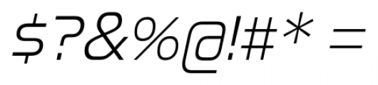 Nasalization Light Italic Font OTHER CHARS