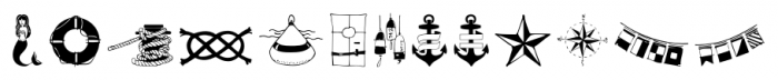 Nautical Doodles Regular Font LOWERCASE