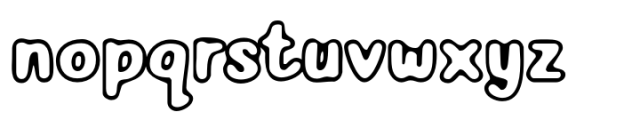 Nabana Outline Blur Bold Font LOWERCASE