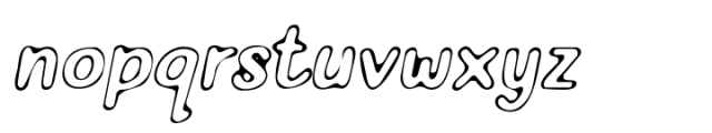 Nabana Outline Blur Italic Font LOWERCASE
