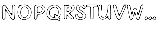 Nabana Outline Blur Regular Font UPPERCASE