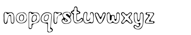 Nabana Outline Blur Regular Font LOWERCASE