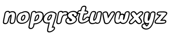 Nabana Outline Bold Italic Font LOWERCASE