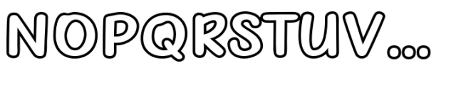 Nabana Outline Bold Font UPPERCASE