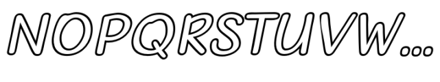 Nabana Outline Italic Font UPPERCASE