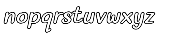Nabana Outline Italic Font LOWERCASE