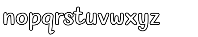 Nabana Outline Regular Font LOWERCASE