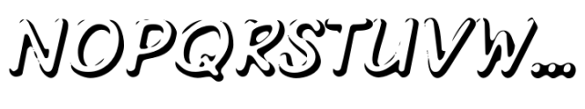Nabana Shadow Blur Italic Font UPPERCASE