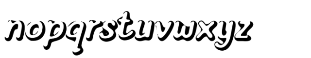 Nabana Shadow Blur Italic Font LOWERCASE