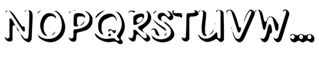 Nabana Shadow Blur Regular Font UPPERCASE