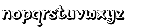 Nabana Shadow Blur Regular Font LOWERCASE