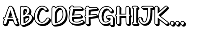 Nabana Shadow Regular Font UPPERCASE
