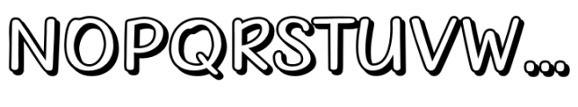 Nabana Shadow Regular Font UPPERCASE