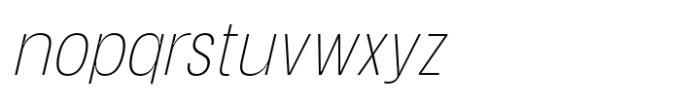 Nabire 1943 Thin Italic Font LOWERCASE