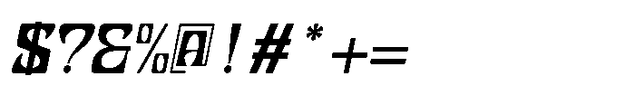 Nabsor Oblique Font OTHER CHARS