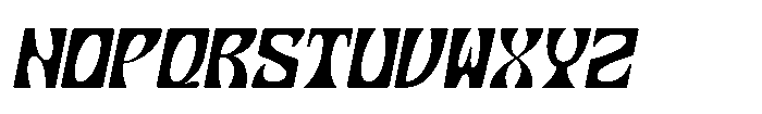 Nabsor Oblique Font UPPERCASE