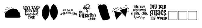 Nacho Man  Color Dingbat Font UPPERCASE