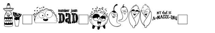 Nacho Man  Dingbat Font OTHER CHARS