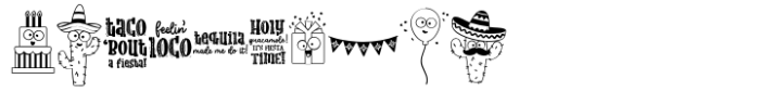 Nacho Man  Fiesta Dingbat Font OTHER CHARS