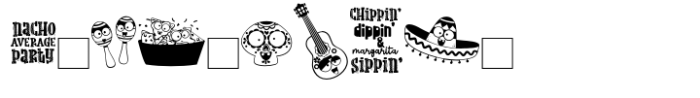 Nacho Man  Fiesta Dingbat Font OTHER CHARS
