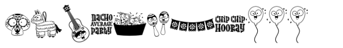Nacho Man  Fiesta Dingbat Font UPPERCASE