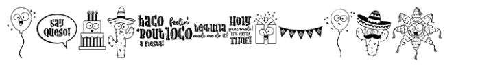 Nacho Man  Fiesta Dingbat Font UPPERCASE