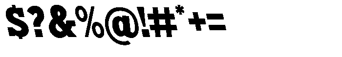 Nacht Grotesk Black Condensed Reverse Font OTHER CHARS