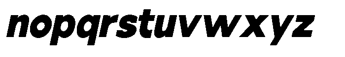 Nacht Grotesk Black Condensed Slanted Font LOWERCASE