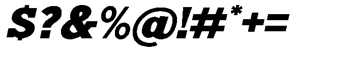 Nacht Grotesk Black Expanded Slanted Font OTHER CHARS