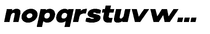 Nacht Grotesk Black Expanded Slanted Font LOWERCASE