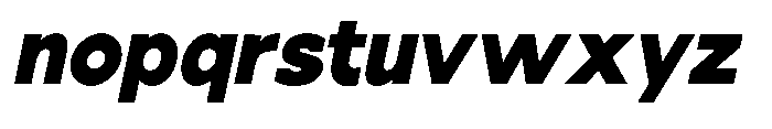 Nacht Grotesk Black Semi Condensed Slanted Font LOWERCASE
