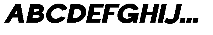 Nacht Grotesk Black Semi Expanded Slanted Font UPPERCASE