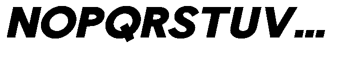 Nacht Grotesk Black Semi Expanded Slanted Font UPPERCASE