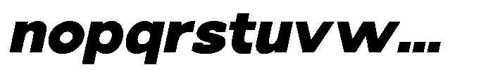Nacht Grotesk Black Semi Expanded Slanted Font LOWERCASE