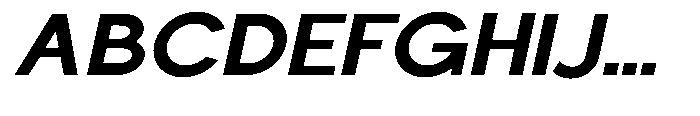 Nacht Grotesk Bold Expanded Slanted Font UPPERCASE