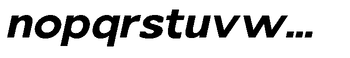 Nacht Grotesk Bold Expanded Slanted Font LOWERCASE