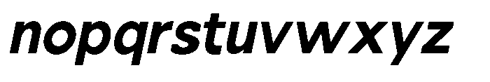 Nacht Grotesk Bold Semi Condensed Slanted Font LOWERCASE