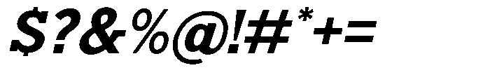Nacht Grotesk Bold Semi Expanded Slanted Font OTHER CHARS
