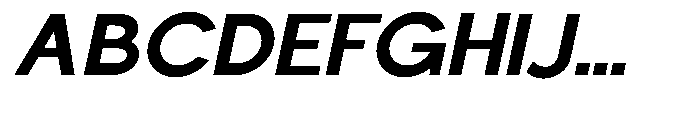 Nacht Grotesk Bold Semi Expanded Slanted Font UPPERCASE