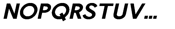 Nacht Grotesk Bold Semi Expanded Slanted Font UPPERCASE