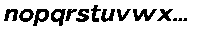 Nacht Grotesk Bold Semi Expanded Slanted Font LOWERCASE